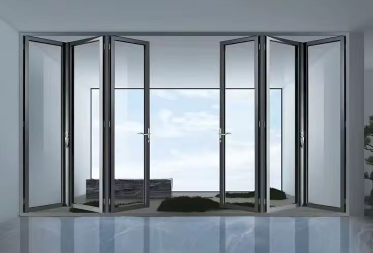 Mẫu cửa nhôm 6 cánh xếp trượt hiện đại, nâng tầm thẩm mỹ cho không gian
