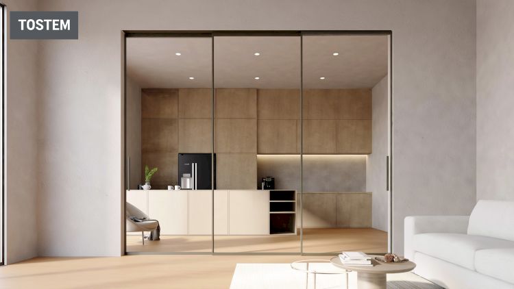 Cửa nội thất nhôm kính TOSTEM thiết kế hiện đại, vận hành êm ái, bền bỉ vượt trội