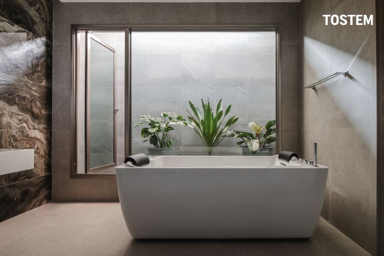 Mẫu cửa sổ kính đẹp 1 cánh mở quay đẹp, cao cấp