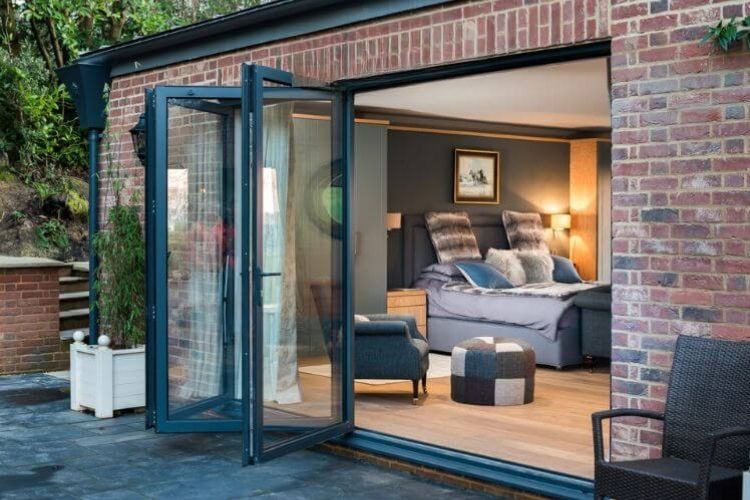 Cửa xếp trượt gấp 4 cánh đẹp