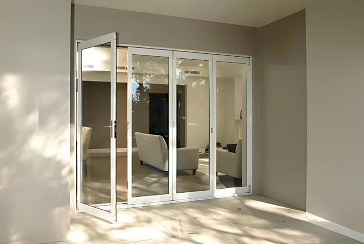 Thiết kế cửa đi mở quay 4 cánh toàn bộ cho biệt thự cao cấp, sang trọng