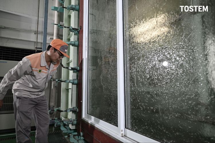Cửa nhôm kính TOSTEM được sản xuất và kiểm tra nghiêm ngặt trước khi đến đến tay khách hàng