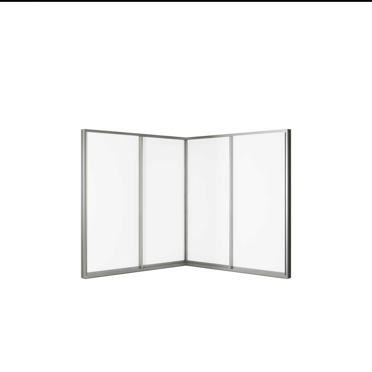 Corner sliding door 4 panels 2 tracks Grants