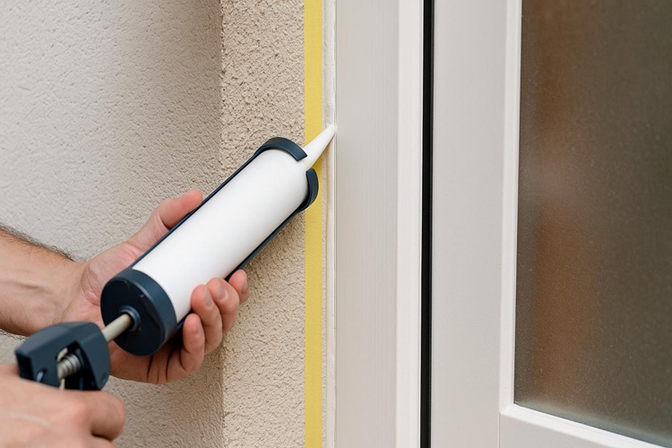 Xử lý khe hở quanh khung nhôm giúp cải thiện khả năng cách âm cho cửa kính cường lực