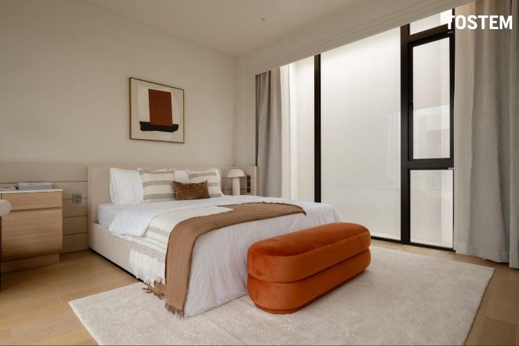 Mẫu decor phòng ngủ hiện đại, màu sắc hài hòa mà vẫn tạo điểm nhấn