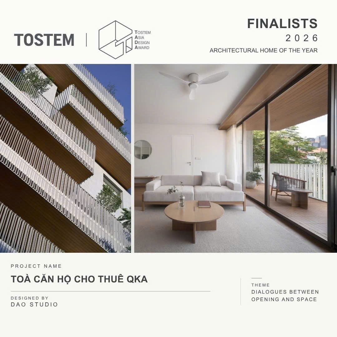 10 VIETNAMESE REPRESENTATIVES ENTER THE TOSTEM ASIA DESIGN AWARD FINALS: NEW PERSPECTIVES ON RESIDENTIAL ARCHITECTURE
