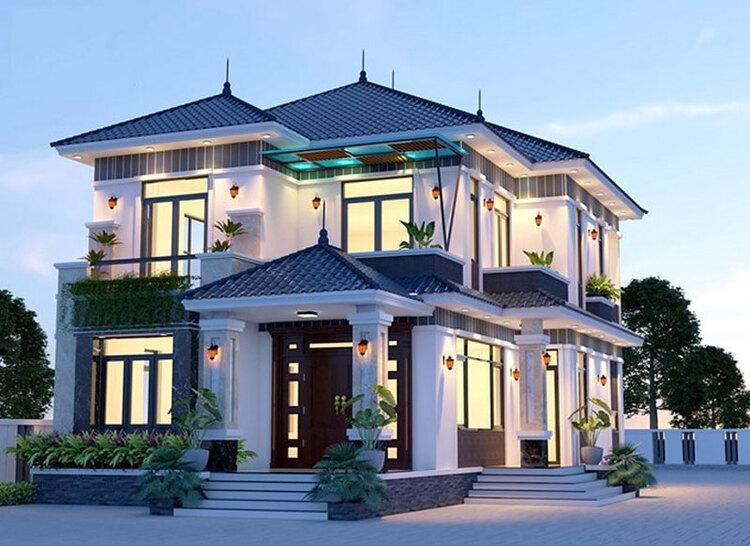 Biệt thự mái Nhật 2 tầng đẹp sang, được ưa chuộng hiện nay