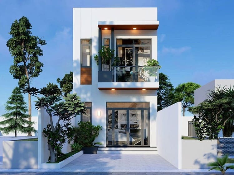 Biệt thự ống 2 tầng đẹp cho diện tích đất hẹp ở thành thị