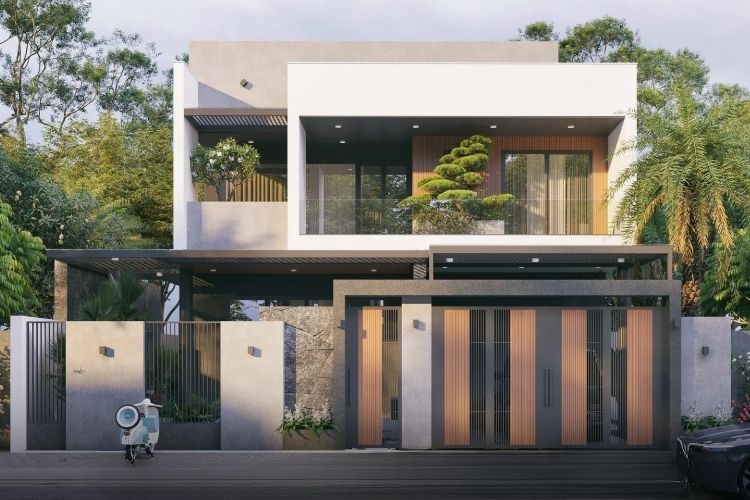 Biệt thự 2 tầng đẹp hiện đại cho nhà phố