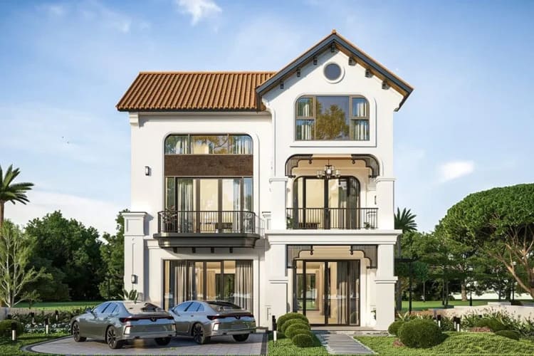Mẫu biệt thự 3 tầng 4-6 phòng ngủ cao cấp cho gia đình nhiều thế hệ