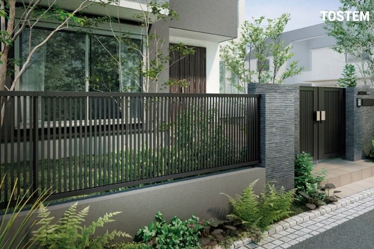 Cổng rào nhôm màu đen đẹp, phong cách tối giản và hiện đại
