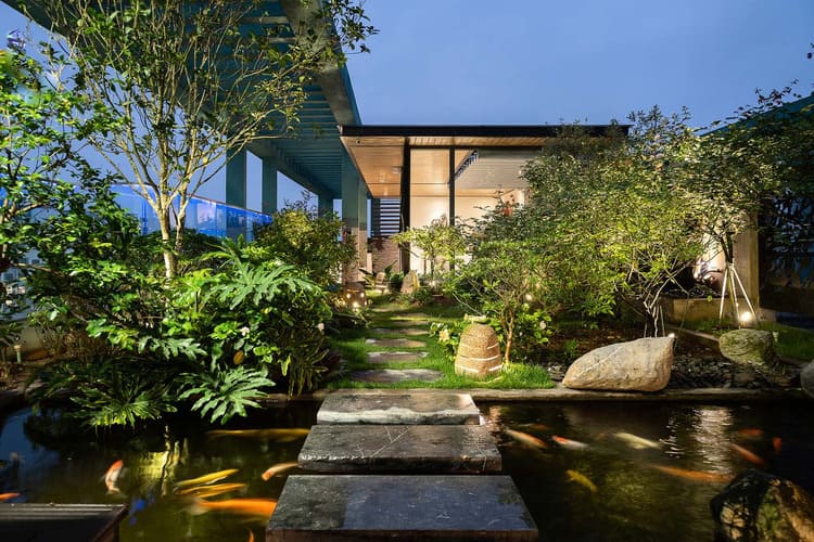 Penthouse sân vườn là sự kết hợp hài hoà giữa không gian sống riêng tư và thiên nhiên
