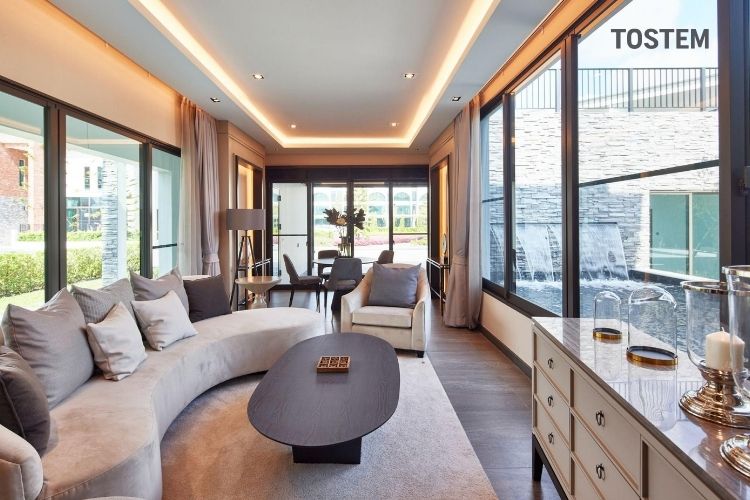 Mẫu thiết kế phòng khách trên 25m2 