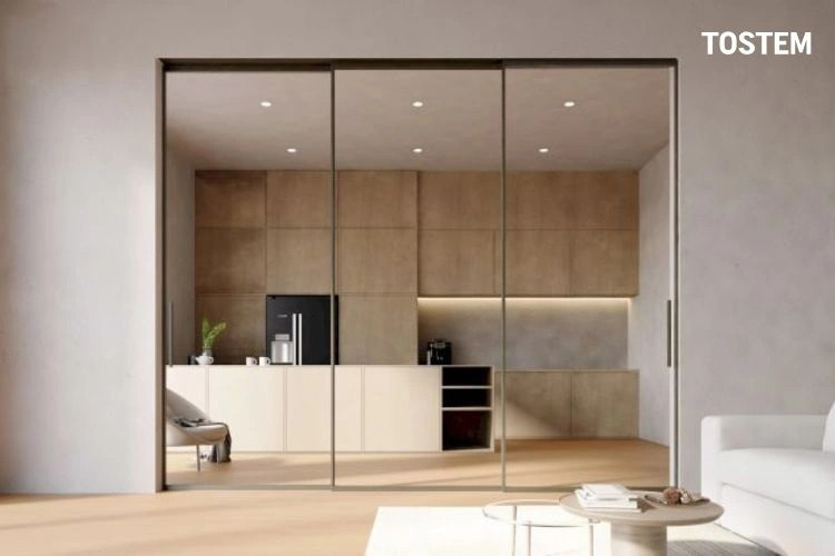 Mẫu vách kính văn phòng với thiết kế khung nhôm siêu mảnh đẹp, tinh tế